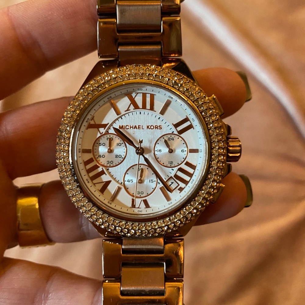 Women’s Rose Gold large Michael Kors watch